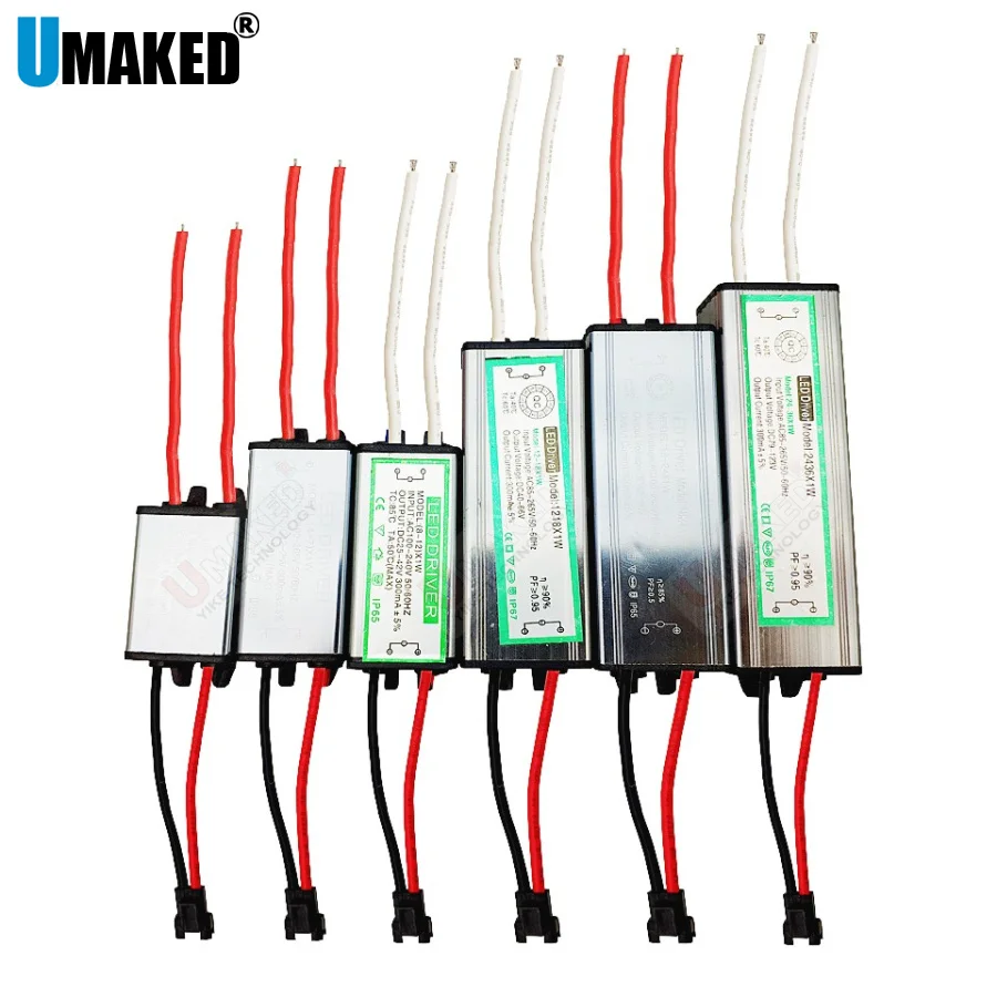 1pc 3W 5W 7W 9W 12W 15W 18W 24W 36W Lamp Chip Power Supply Adapter Light Transformer 300Ma LED Driver DIY Floodlight Panel Light