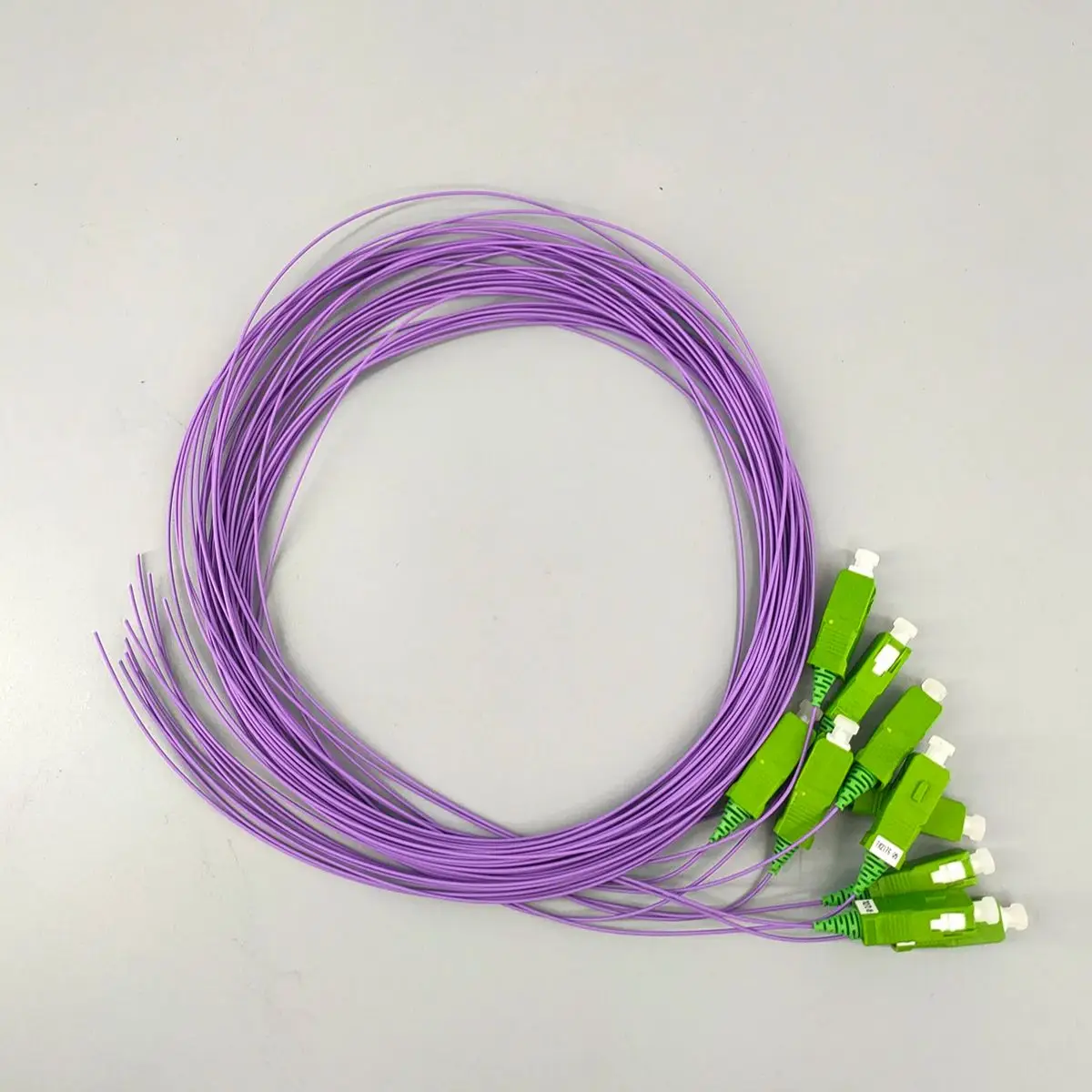 10‑Bundles SC/APC Fiber Pigtail Single Mode Simplex 9/125 µm 0.9 mm 2 m Indoor FTTH Extension Cable