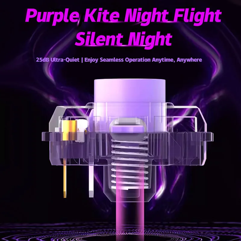 Kailh Purple Iris Silent Switch 30g Purple Iris Mini Low Profile Switches Fast Actuation Silent Switches HITBOX Keyboards Switch