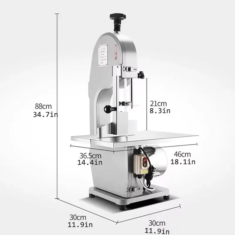 Electric Butchery Meat Saw Machine Commercial Cutter for Frozen Beef Rib Cutting Heavy Equipment for Professional