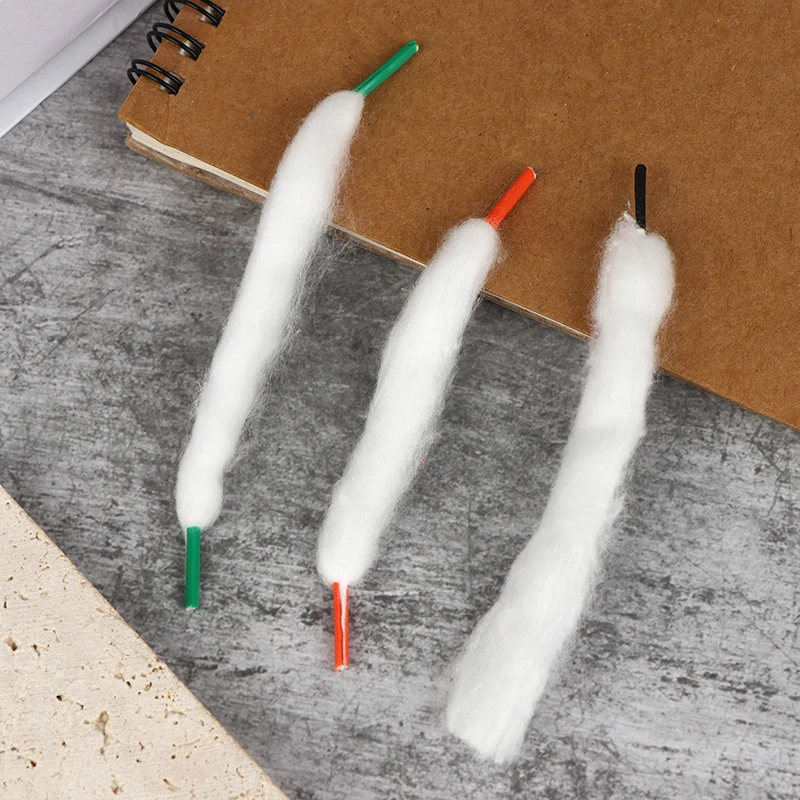 20Pcs Shoelace/Thread Cotton Dimeter 2.5mm Long Lasting Wicking Material Thread L120mm Black, Green, Orange