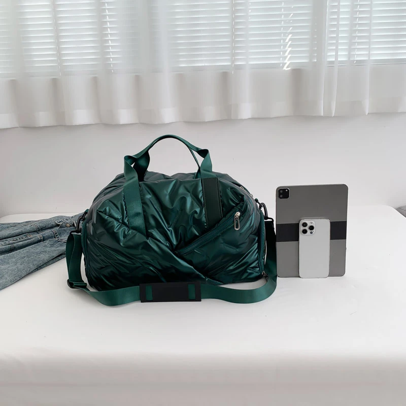 Sacs de voyage à fermeture éclair épissée pour femmes, sac à main tendance, fil solide vers le bas, haute capacité, offre spéciale, 2024