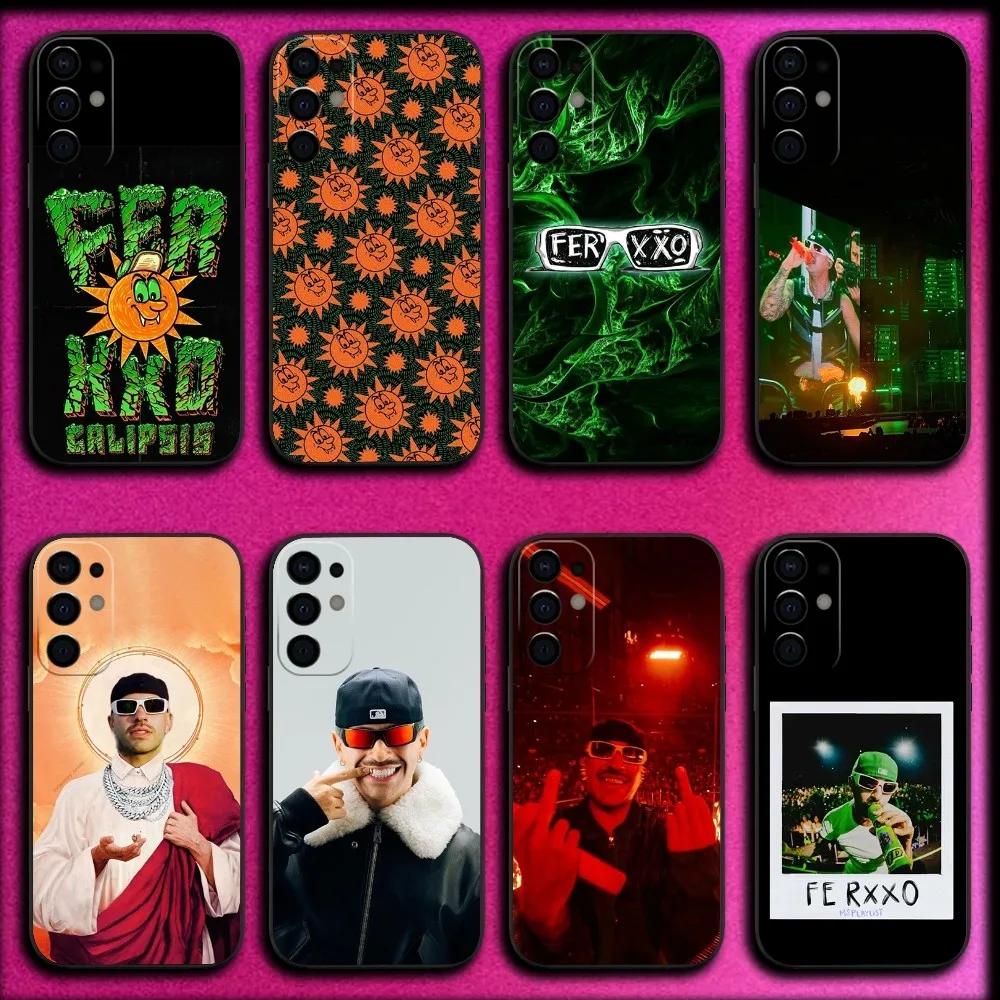 Singer F-Feid Ferxxo SIXDO Phone Case For Samsung S25,S24,S21,S22,S23,S30,Ultra,S20,Plus,Fe,Lite,Note,10,9,5G Black Cover