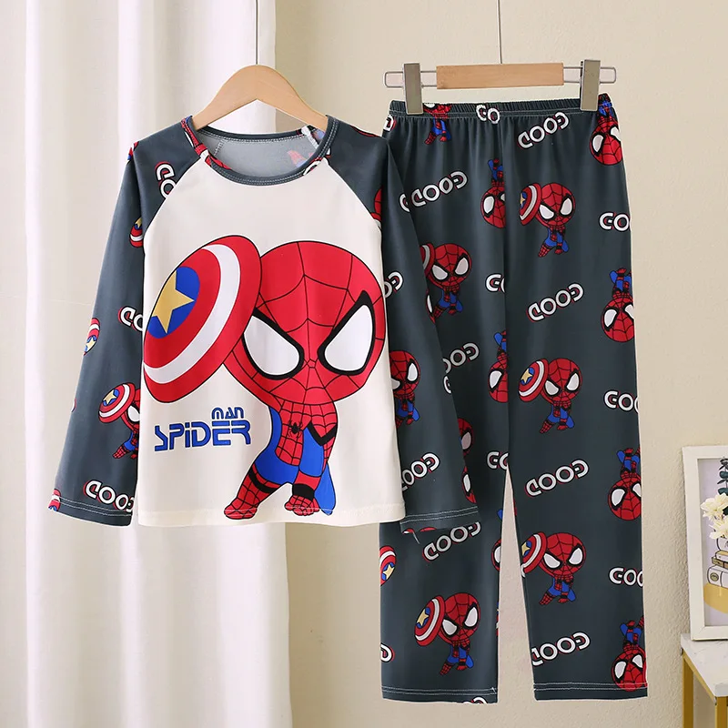 

Girls Lightweight Long Sleeve Pajama Set Cartoon Print Spring Autumn Sleepwear for Kids and Tweens Ideal for Home