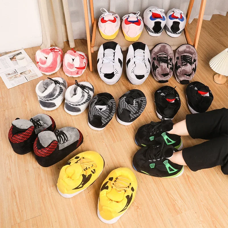 Basketball Slipper Winter Slippers Sneaker Slippers Home Slippers Men/Women House Floor Sliders Indoor Slides Funny Slippers