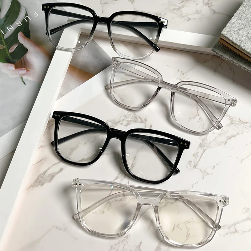 Transparente Computer Brille Rahmen Frauen Männer Anti Blau Licht platz Brillen Blockieren Gläser Optische Spektakel Brillen