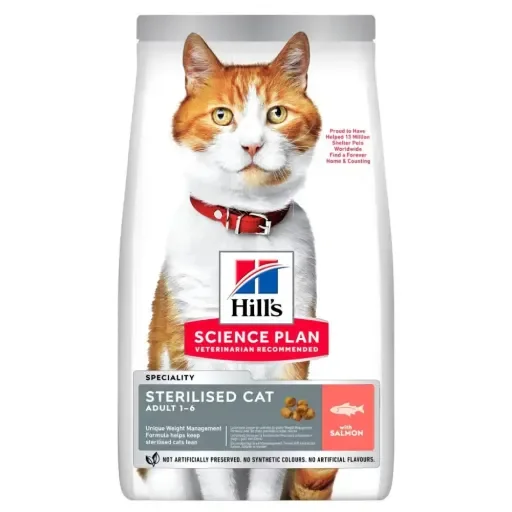 Hill's Science Plan Sterilised Cat  con salmón para gatos (Gatos , Comida , Pienso) - 1.5 Kg