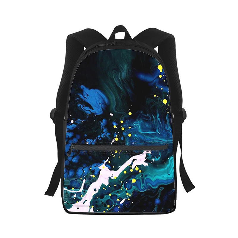 Mochila colorida con venas de textura para hombre y mujer, bolso escolar con estampado 3D, mochila para ordenador portátil, bolso de hombro de viaje para niños