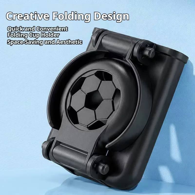SEAMETAL Motorcycle Foldable Beverage Holder ABS Cup Bottle Phone Mount Durable Handlebar Riding Design Stable Handlebar Mount