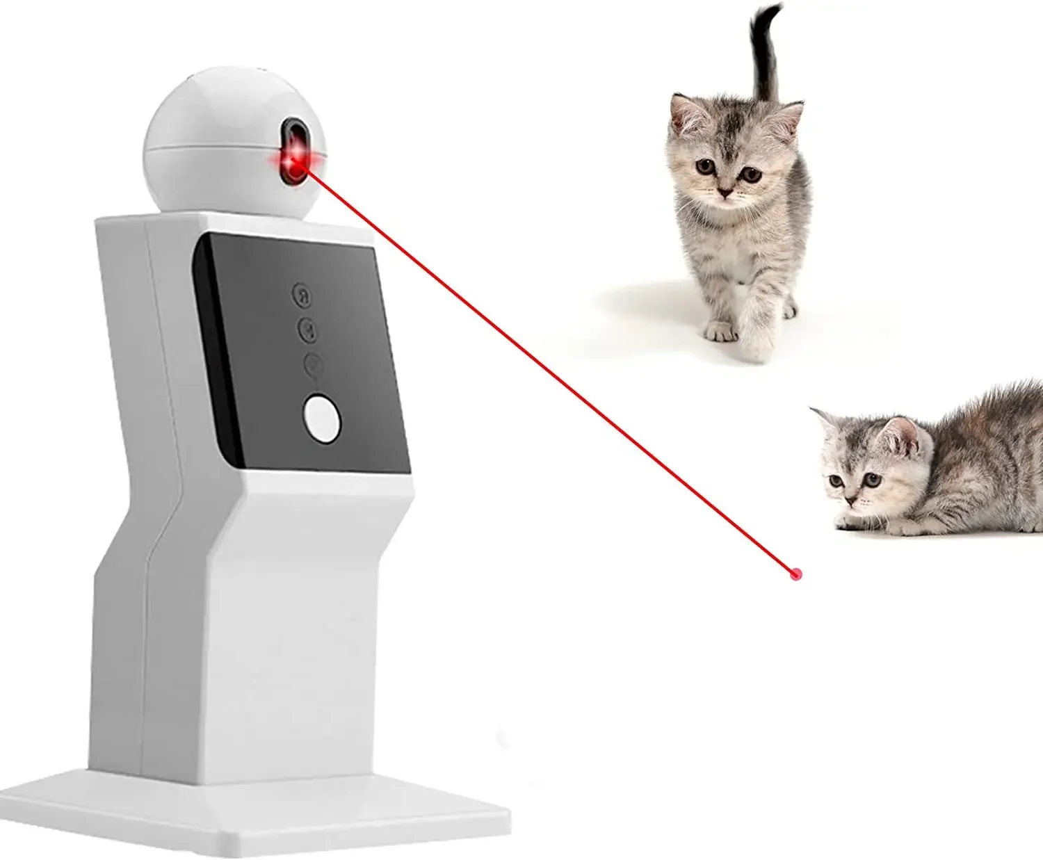 ATUBAN Automatic Cat Laser Toy Rechargeable,Random Moving Interactive Laser Toy for Cats and Kittens, Cat Red Dot Exercising Toy