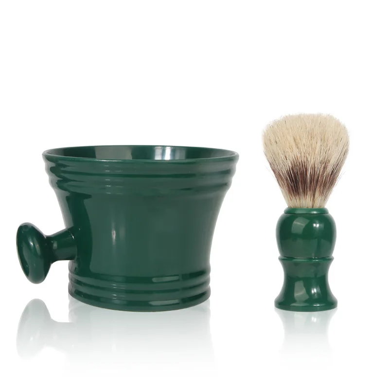 

Plastic Shaving Brush Bowl for Men's Beard Care Soap Foam Mug Bowl with Handle Facial Cleaning Tools
