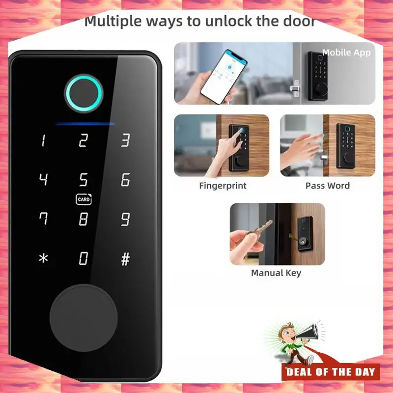 24-Hour Delivery Tuya App Remote Control Smart Door Lock Indoor House Electronic Lock Deadbolt Withkeys Lock