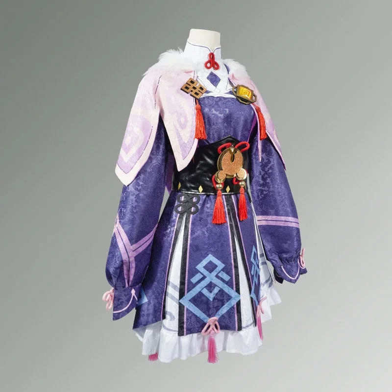 YunJin 코스프레 코스튬 임팩트 성인 카니발 유니폼 가발, 애니메이션 할로윈 의상, 여성 게임