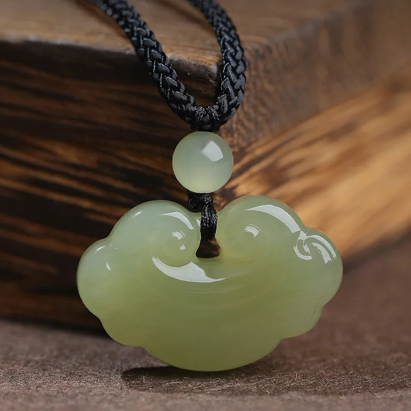

Authentic Hetian Peace and Prosperity for Men, Women, Babies, Children Longevity Lock Jade Pendant Necklace Pe