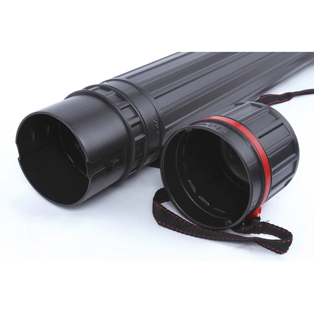 أنبوب تخزين بلاستيكي 10x55 سنتيمتر قابل للتوسيع مقاوم للماء حقيبة حمل حزام قابل للتعديل للملصقات خطط العمل الفني صياغة أنبوب #1