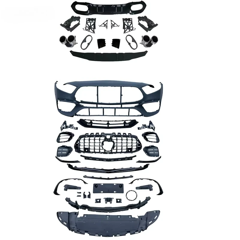 

New Bodykit for 19-24 Class Sport W177 Hatchback Facelift A45s Including Front Bumper Grille Fog Lamp Frame