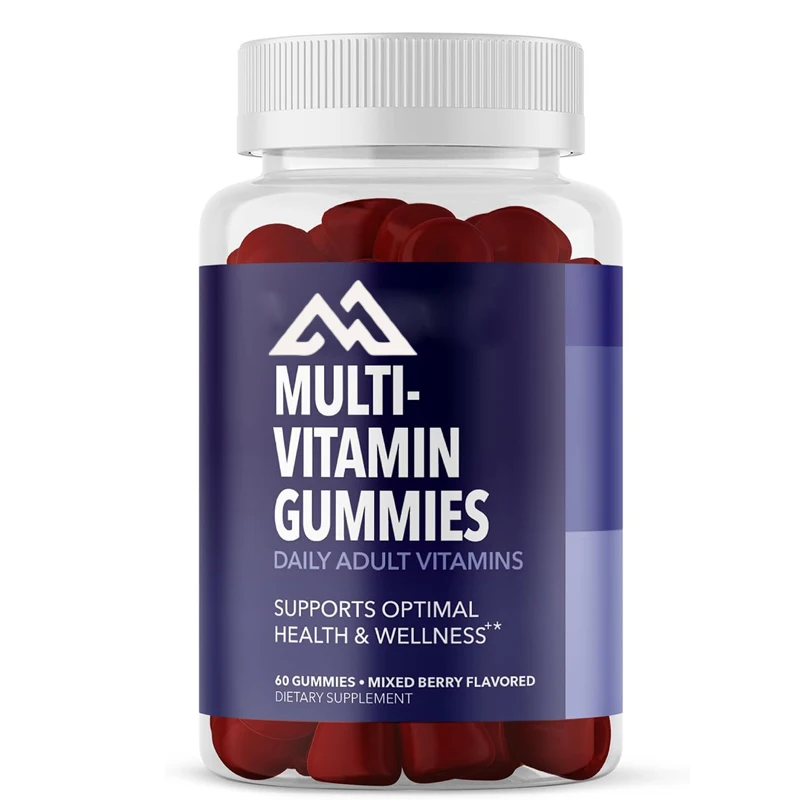 Adult Vegetarian Gummies with Multi-vitamin for Men and Women Daily Vitamin and Mineral Supplement, 60 Gummies, One Month Supply