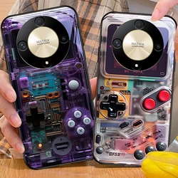 Color Gaming Console For Honor Magic 6 50 70 90 Lite X7b 200 Pro Nova 10 Nova 5T X6 P30 Pura 70 Ultra Tempered Glass Phone Case