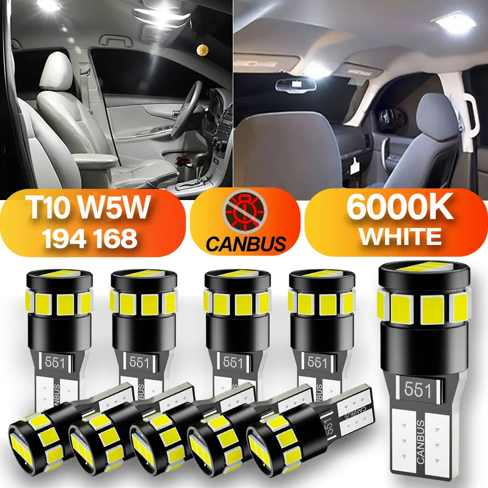 

T10 W5W LED Canbus No Error 194 168 Лампа 5W5 5W 12V 1000LM Супер яркий салон автомобиля Боковой фонарь Лампа номерного знака Авто для BMW