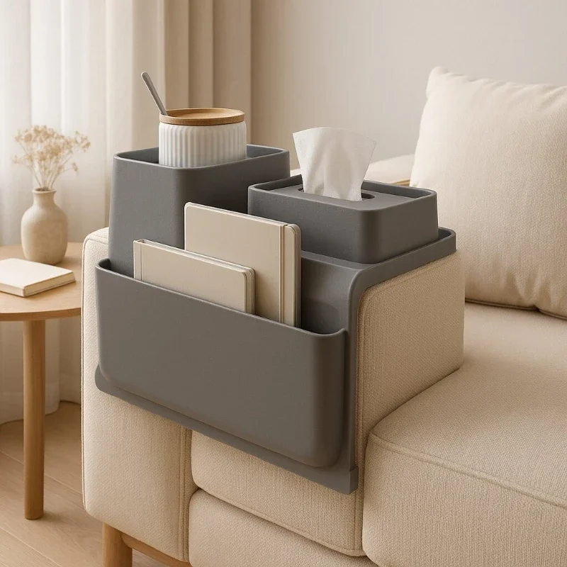 Multi-Function Silicone Cup Holder, Luxury Sofa Storage Mat, Spill-Proof Drink Coaster, Easy-Clean Protective Organizer
