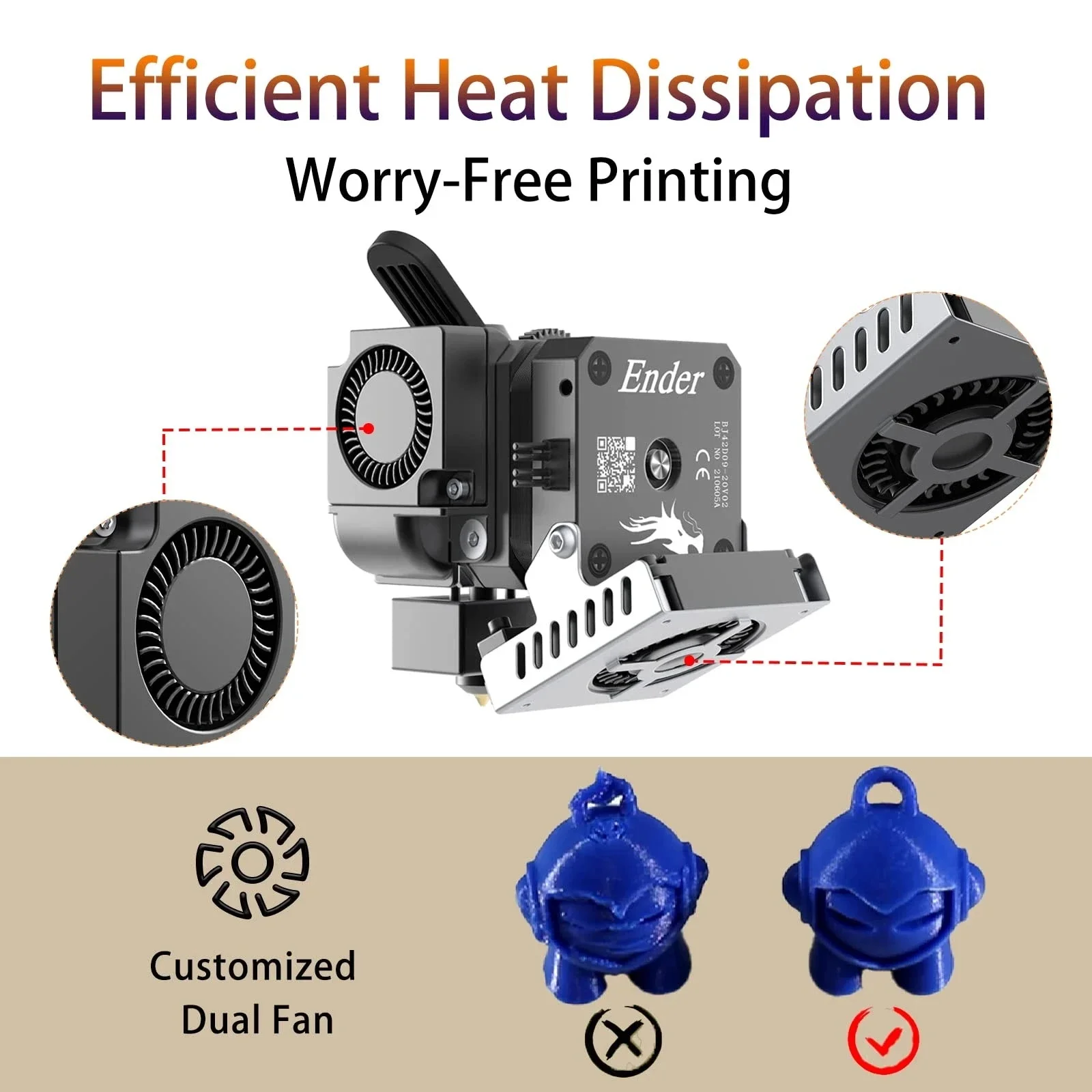 CREALITY Sprite Extruder Pro Kit Metal Dual 3.5:1 Gear Feeding Design 3D Printer Upgrade Parts for Ender-3 S1 CR-10 Smart Pro