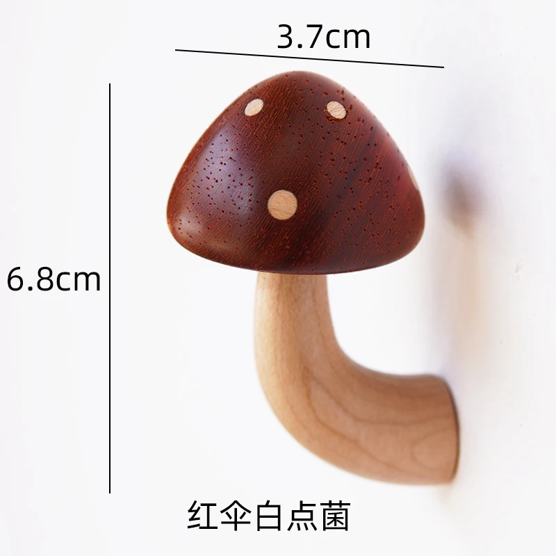 Luxurious Wooden Mushroom Magnetic Sticker Self Adhesive Decorations for Kitchen Fridge Refrigerator Bath Walls Tiles Adornment
