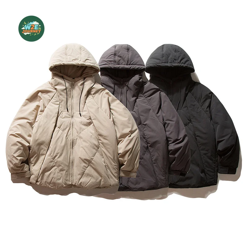 

W2EJOURNEY EU US Size Top Quality Winter 90 White Duck Down Hooded Down Jacket Luxury Outdoor Wear Men's Warm Jacket Coat