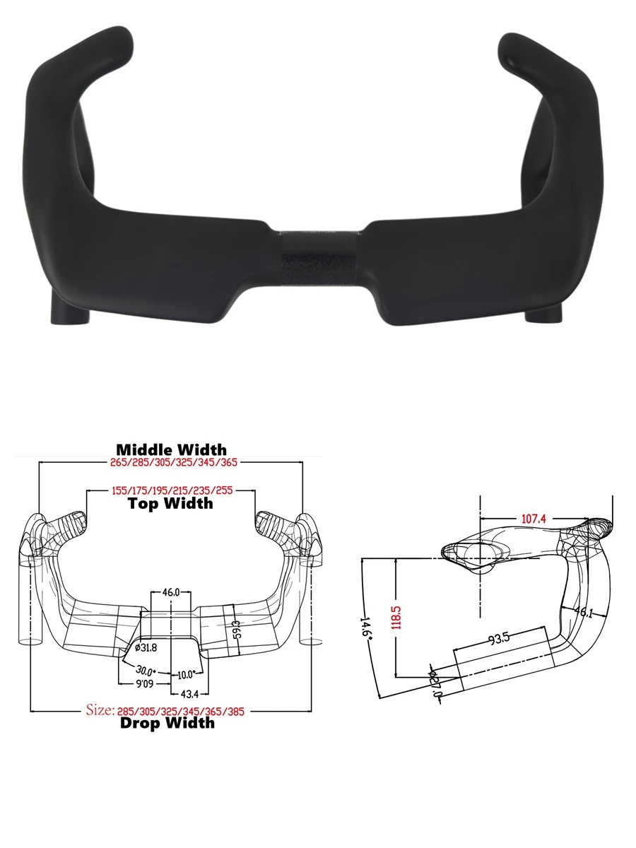 AliExpress BIKEDOC TB26 Bunch Bar Carbon Handle Drop Bar Glossy Matte Sprint Track TT Race Handlebar Aero Bunchba 31.8MM UCI