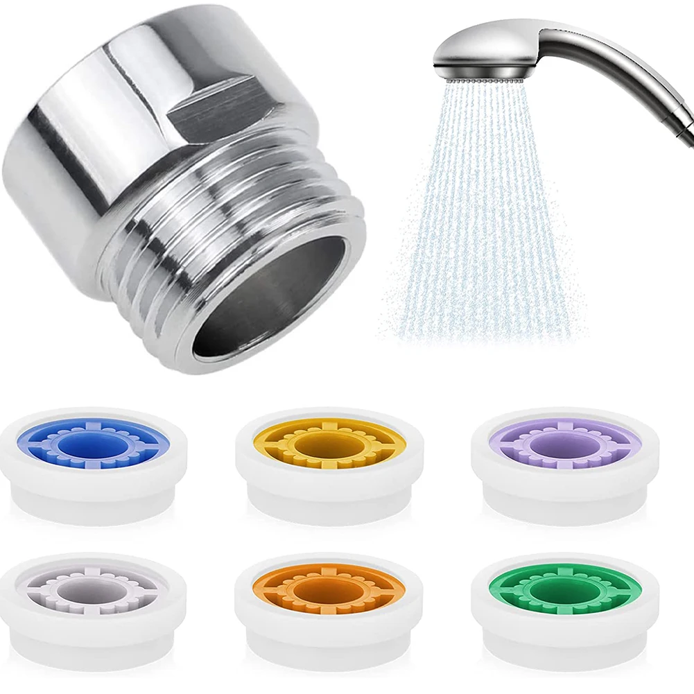 New Practical Water Saving Cores Shower Improvement Pad 6 Colors 6 Different 8pcs/set Adapter Brass Control Valve