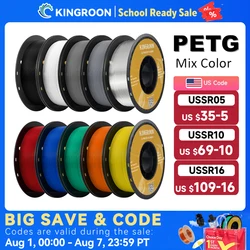 KINGROON PETG 3D Printer Filament 1.75mm 5KG 10KG Mix Color 3D Printing Material 1kg/roll petg Plastic For FDM 3dprinter