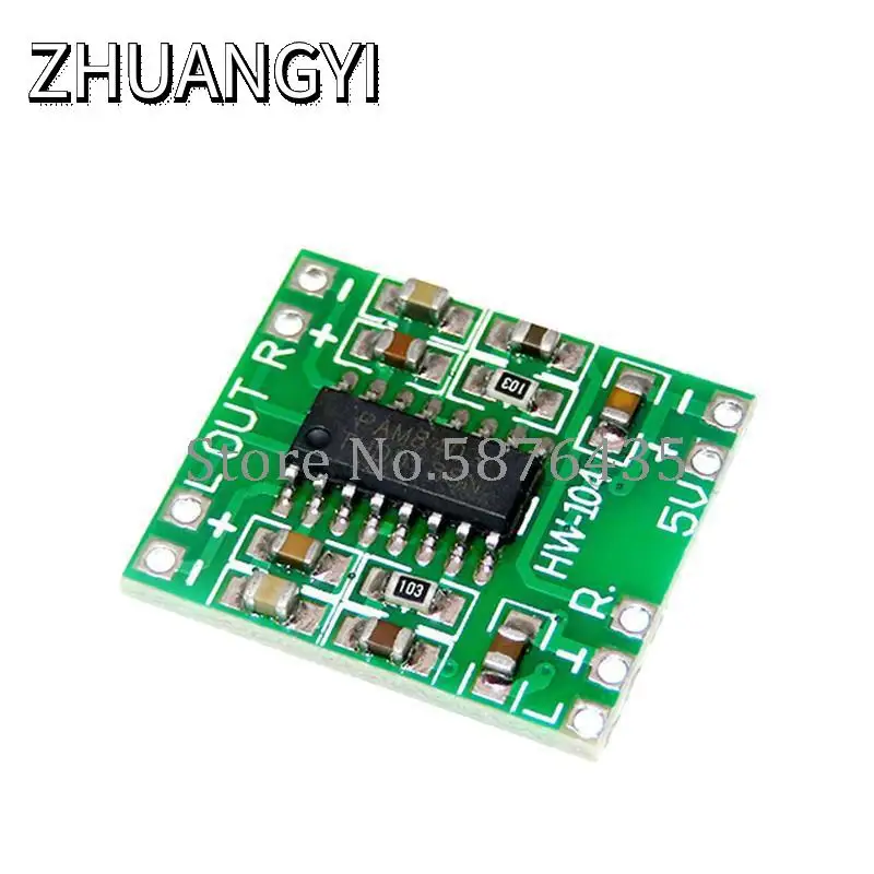 

100PCS PAM8403 Super mini digital amplifier board 2 * 3W Class D digital amplifier board efficient 2.5 to 5V USB power supply