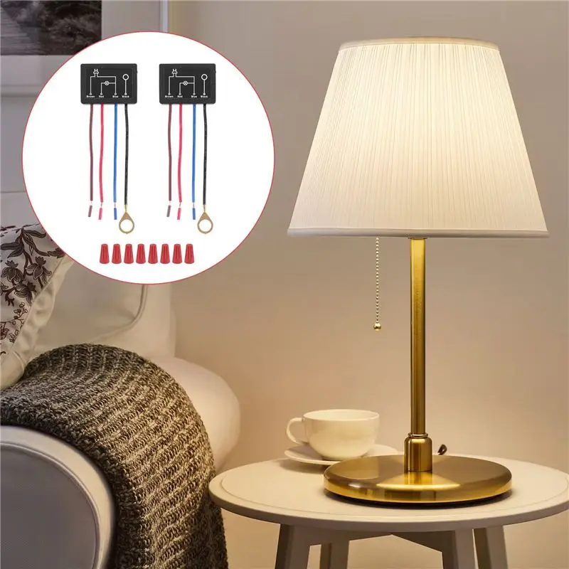 A64Z Touch Lamp Switch 2 Pack,Touch Lamp Control Module For Dimmable LED,Bulbs,Lamp Switch Replacement Kit With Wiring Caps