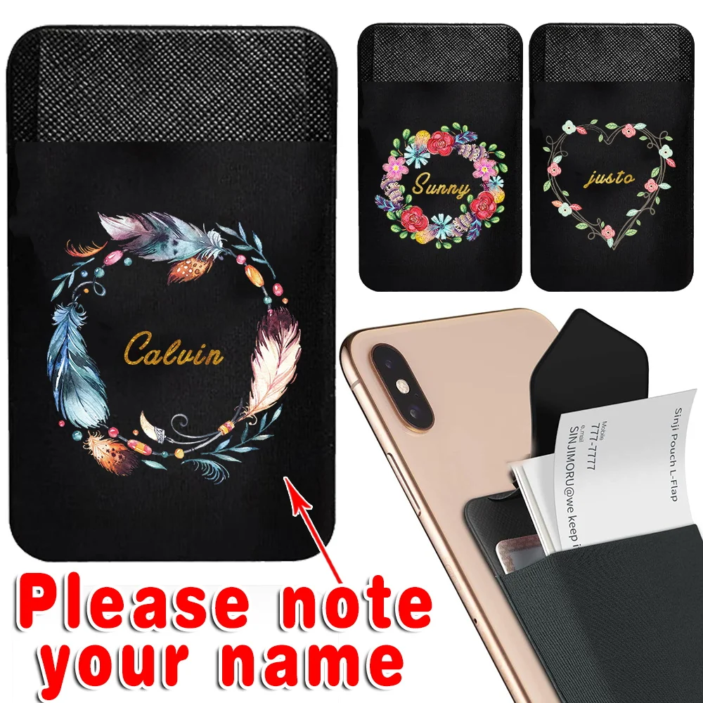 

Personalized Customized Multifunctional Credit Card Change ID Card Bank Mobile Phone Back Slot Business Card Holder Wallet Box