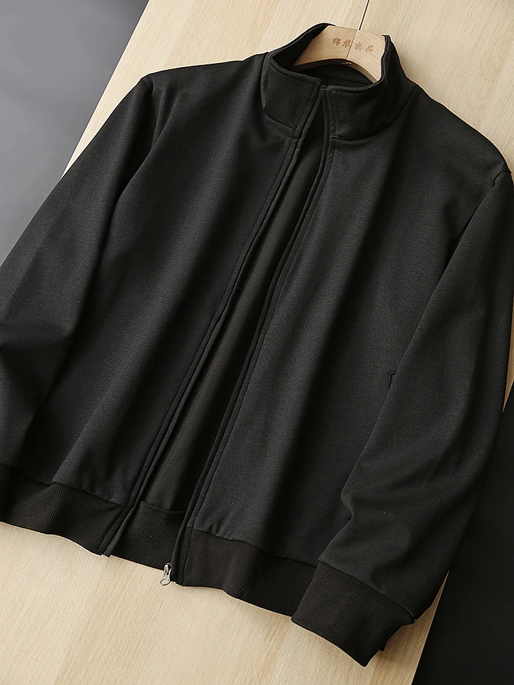 

Changfengzhou Casual Series Spring Outdoor Sports Simple Pure Color Bla Casual Jaet Men's Outerwear Stand Collar Coat