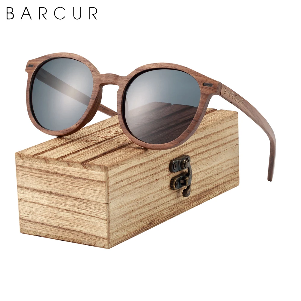 Deisgn Stylish Brand Cat Eey Walnut Wood Sunglasses Polarized Men Women Sun glasses UV400 Wood Gift Box