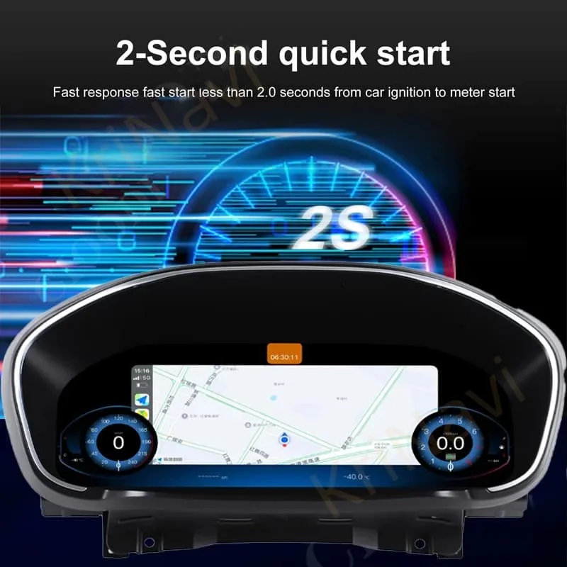 12.3”HD screen Digital Instrument Cluster For Renault Megane 4 Talisman 2016-2023 Speedometer CarPlay/Auto Virtual cockpit