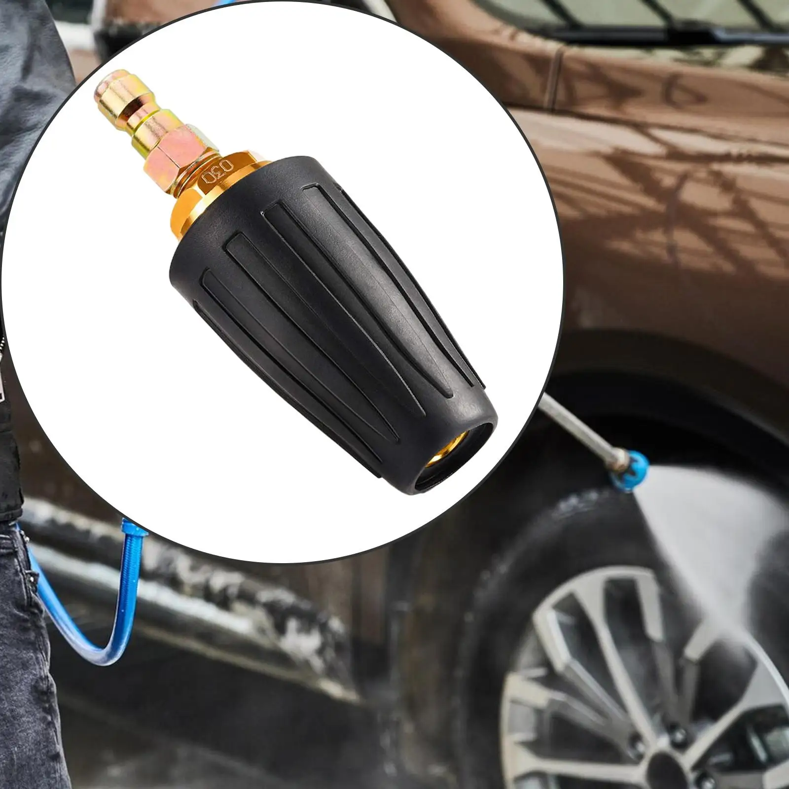 Rotating Spray Nozzle 3000 PSI for Floors Windows Washing Paving Stones