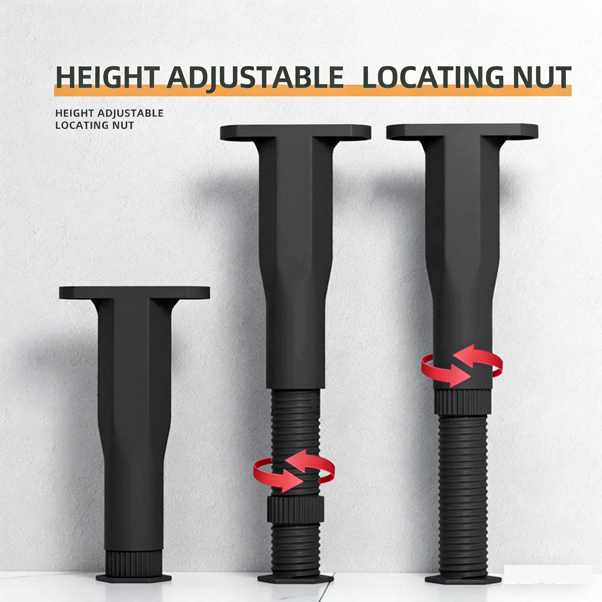 4pcs Heavy Duty Adjustable Telescopic Bed Support Legs Furniture Feet For Bed Sofa Table Cabinet Hardware