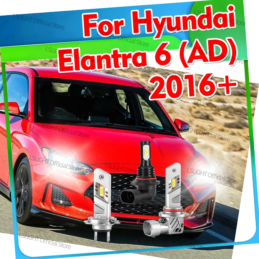 

2/6x 6000K LED противотуманные фары 30000LM для Hyundai Elantra 6 (AD) 2016-2023+