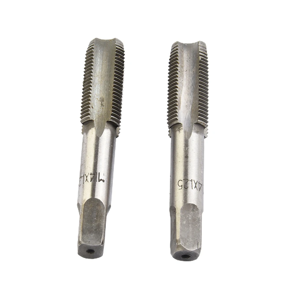 2pcs HSS Metric Taper Thread Taps 14mm x 1 25 with Right Hand Thread for M14 x 1 25mm Use in Metalworking and Machining