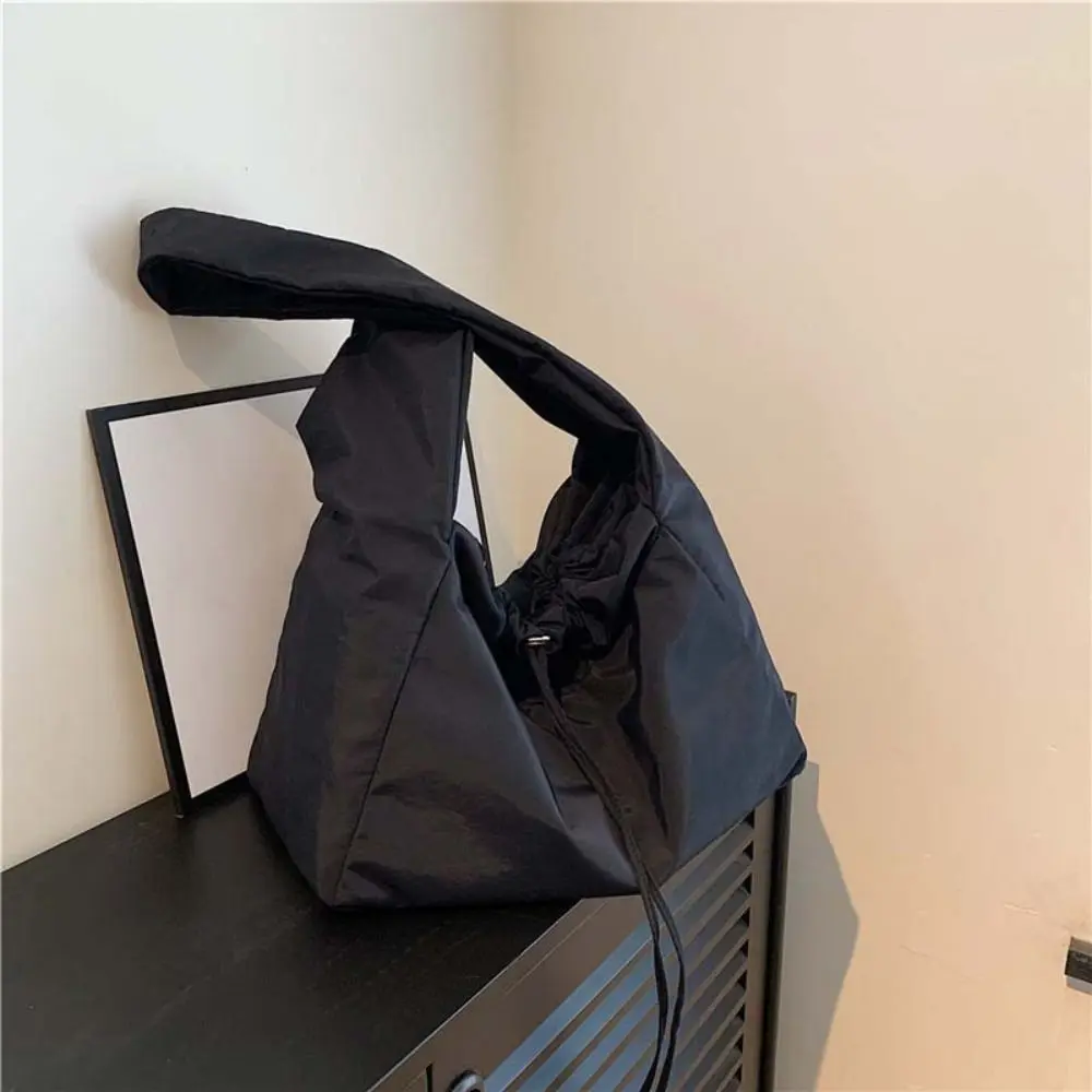 Bolso cruzado con cordón de Color liso, bolso de mano Oxford ligero de estilo coreano, bolso de hombro deportivo de gran capacidad Harajuku para mujer