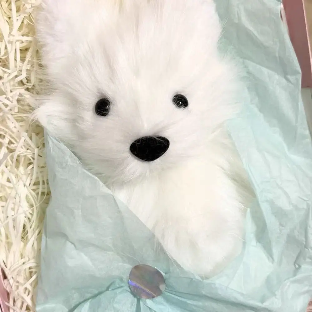 Samoyed tas bahan boneka Corgi Diy anak anjing bahan mewah dengan perekaman Kit bahan hewan mewah Diy dapat bergerak telinga