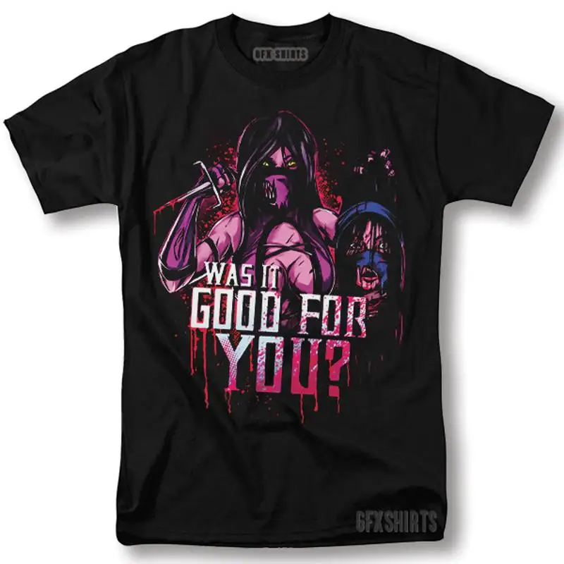 Mortal Kombat Shirt Was it Good for You Mileena Vintage Graphic Design T-Shirt