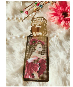 Handmade Metal Bookmark, Flower Fairy Series, Cross Stitch, Creative Gift, New