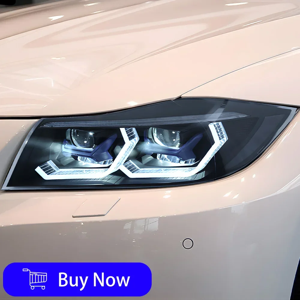 

Обновление светодиодных автомобильных фар в сборе для BMW 3 серии E90 320i 325i 2005-2012 DRL, аксессуары для динамических мигающих линз проектора