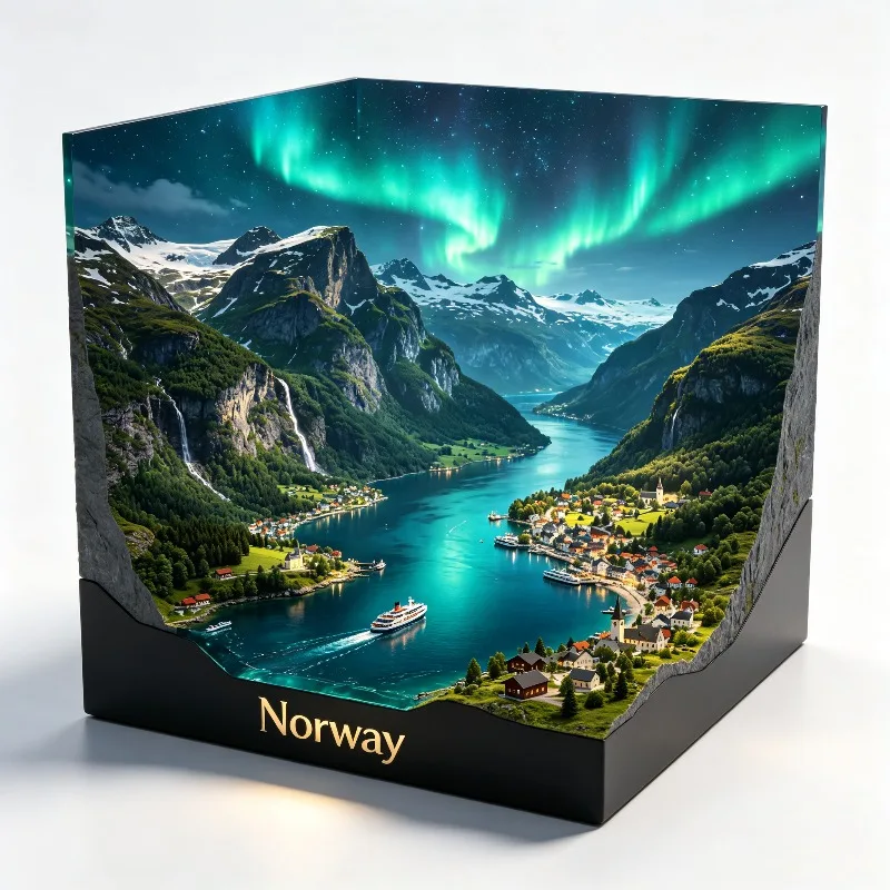 Norway Fridge Magnets Metal Alloy Material Sognefjorden‌ Fridge Stickers Home Decoration Wedding Gifts