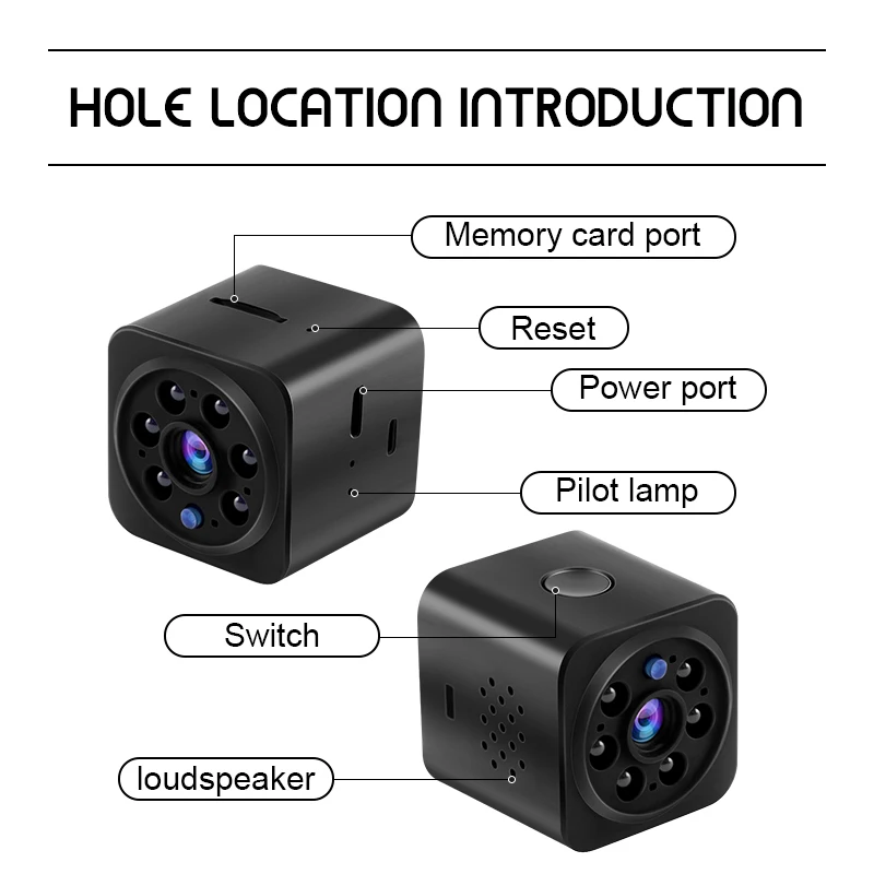 HD Night Vision Intercom Micro Camera WIFI Link App per telefono cellulare telecamera di monitoraggio Online remota con scheda di memoria Drop