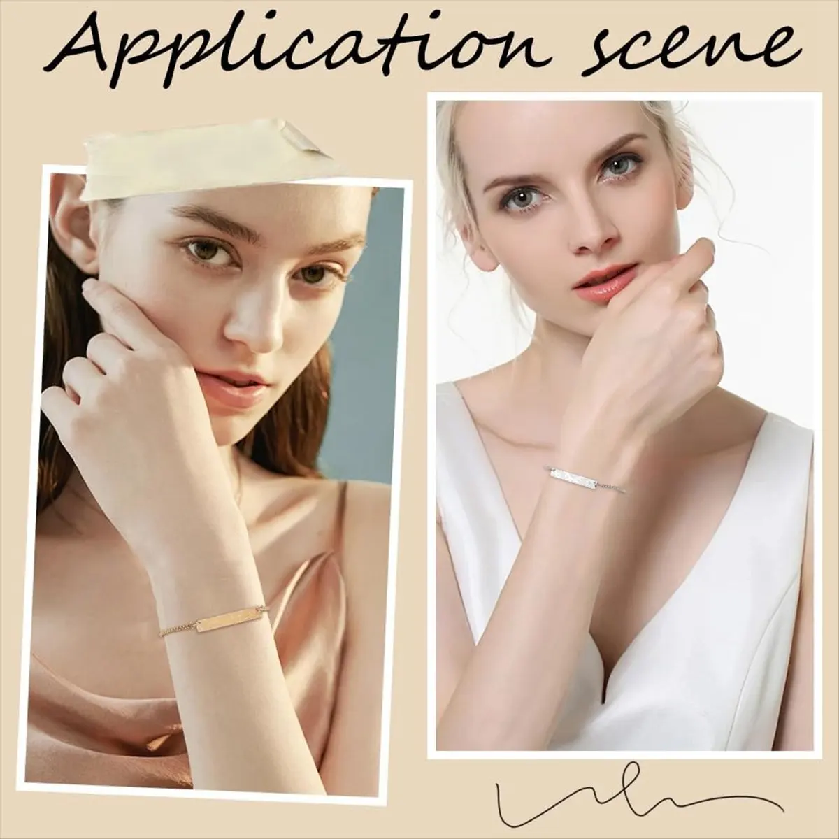 

*N21R 10 шт., заготовки для браслетов с гравировкой, комплект регулируемых браслетов из нержавеющей стали, прямоугольные браслеты с гравировкой, A