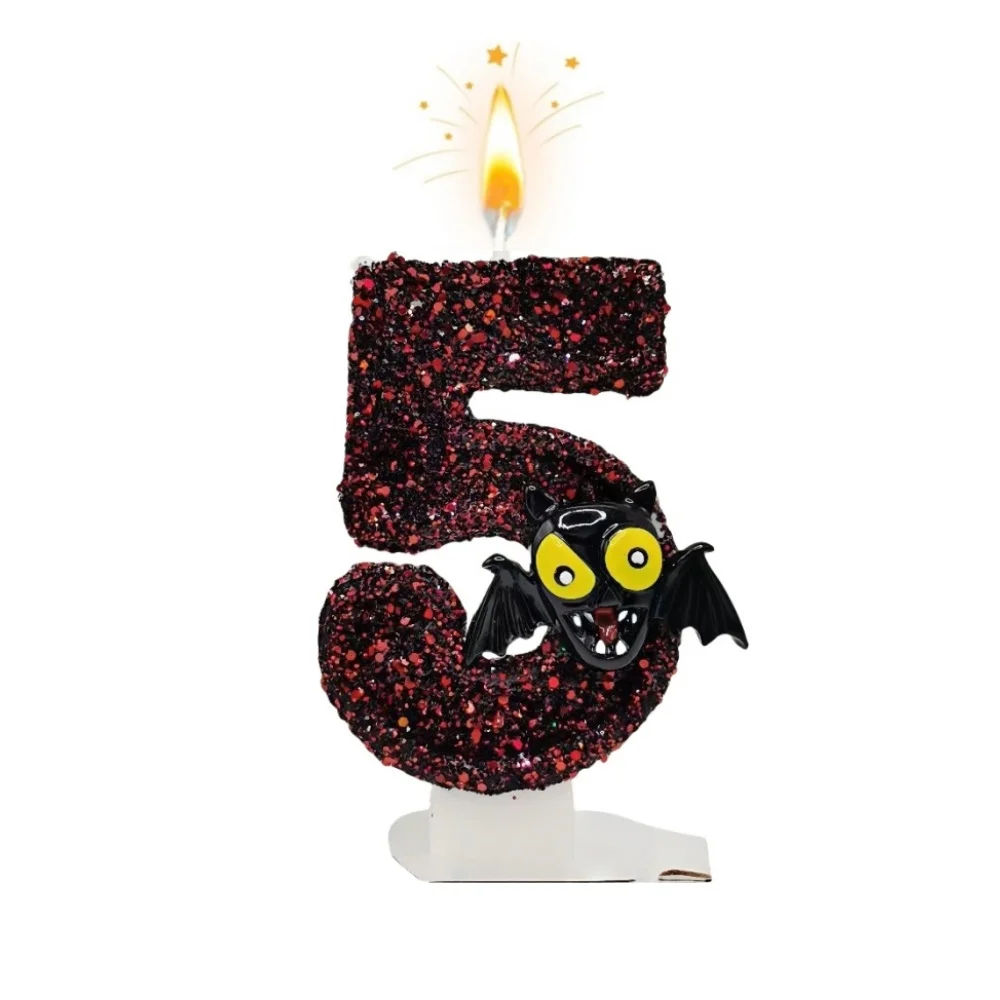 New 0-9 Number Birthday Candles Original Black Winged Cute Dragon Birthday Cake Digital Party Anniversary Candle Decorati