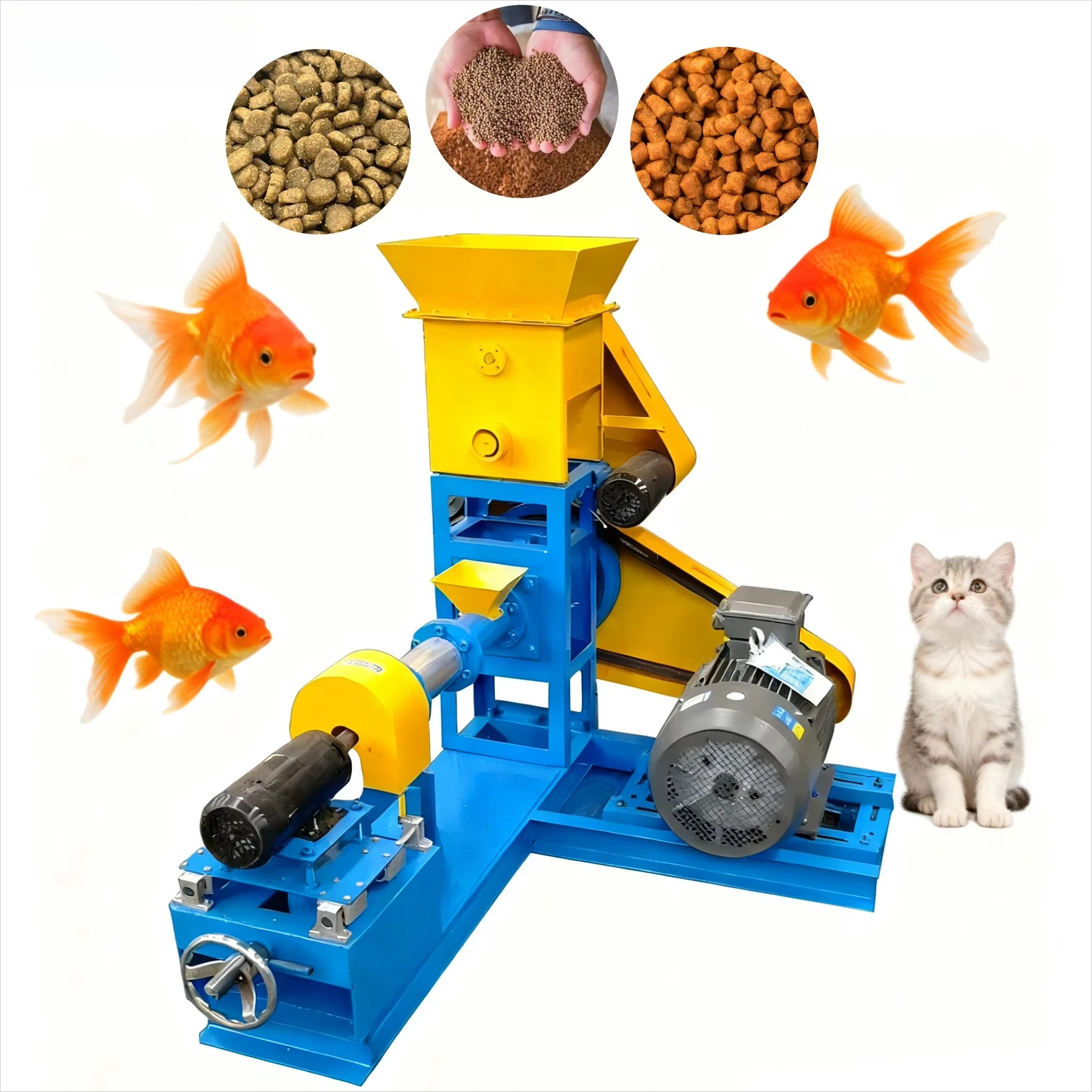 High productivity automatic chicken puffed feed pellet machine livestock fish feed processing